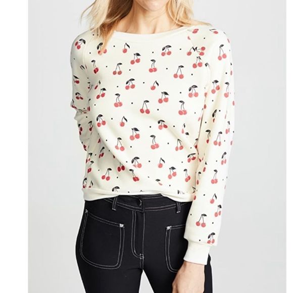 NWT Wildfox Cherry Oh Baby Sweatshirt - Picture 1 of 10